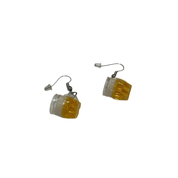 Retro Novelty Beer Mug Gift Party Dangle Earrings - Picture 2 of 3